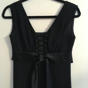 Vintage 1970's black gown w/ pant legs size 7